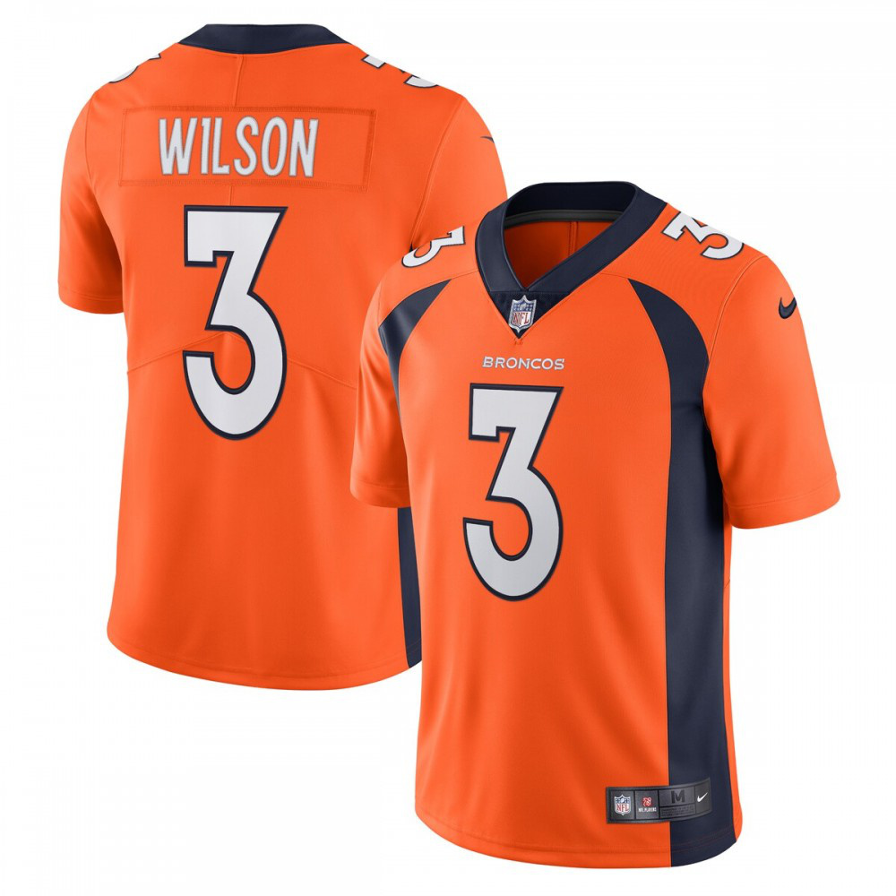 Russell Wilson Denver Broncos Nike Team Vapor Limited Jersey - Orange-Profan Arena